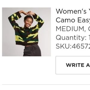 ‘Yummy’ cozy Camo sweater